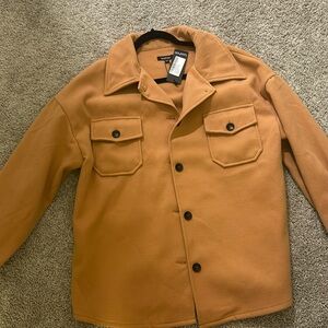 Boohoo Wool Look Belted Shacket